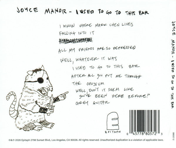 Joyce Manor - I Used To Go To This Bar (CD) |-Music History
