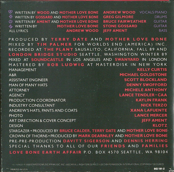 Mother Love Bone - Apple (CD) | Excellent (EX)-Music History