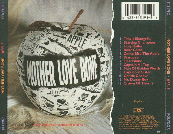 Mother Love Bone - Apple (CD) | Excellent (EX)-Music History