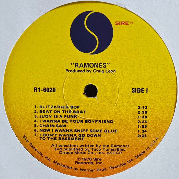 Ramones - Ramones (180G VINYL LP SIRE R1-6020 2011) | Near Mint (NM or M-) Near Mint (NM)-Music History