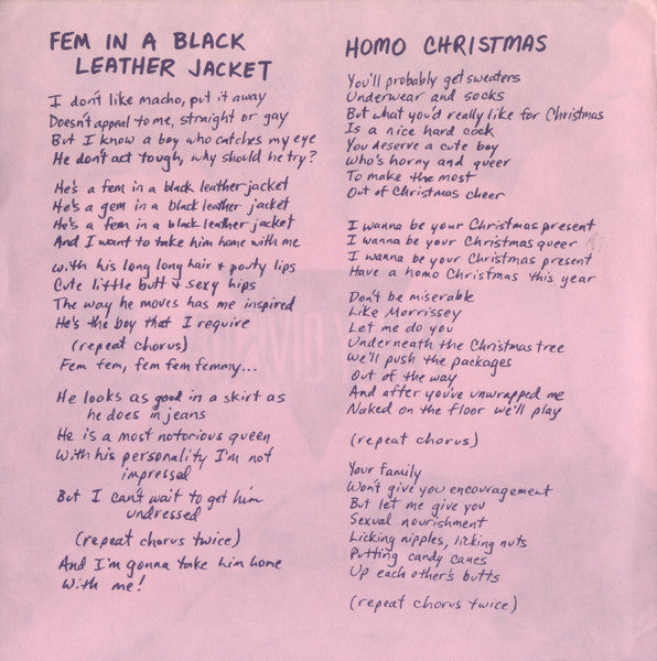 Pansy Division - Fem In A Black Leather Jacket (7" VINYL) |-Music History