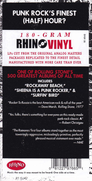 Ramones - Rocket To Russia (180G VINYL LP RHINO R1 6042 2011) | Near Mint (NM or M-) Near Mint (NM)-Music History
