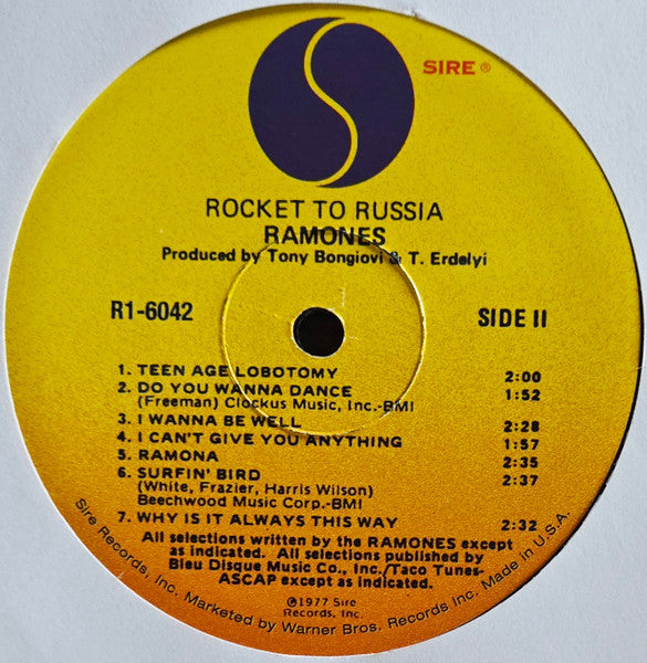 Ramones - Rocket To Russia (180G VINYL LP RHINO R1 6042 2011) | Near Mint (NM or M-) Near Mint (NM)-Music History