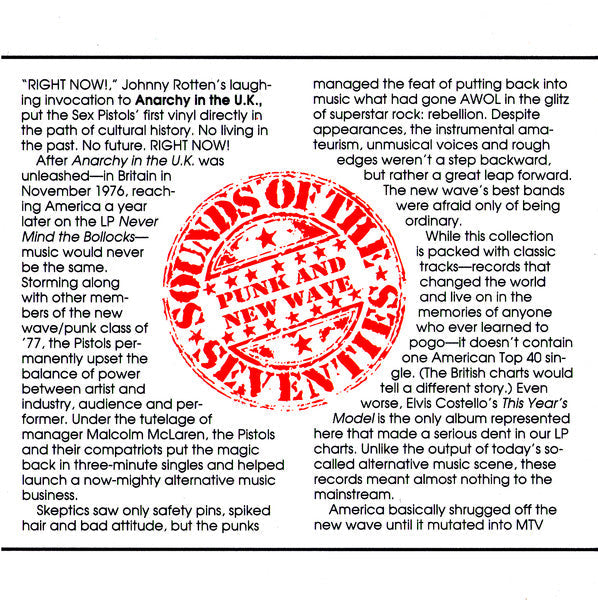 Sounds Of The Seventies - Punk And New Wave (CD) | Near Mint (NM) Near Mint (NM)-Music History