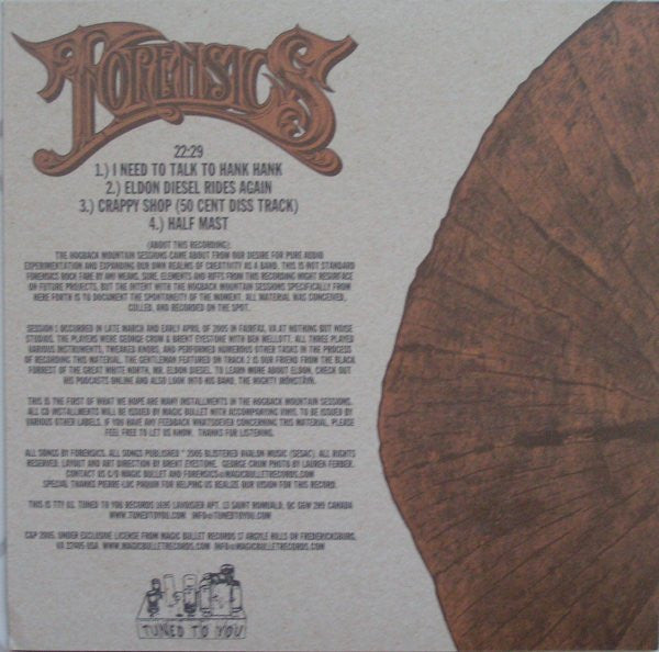 Forensics (2) - Hogback Mountain Sessions Vol. 1 (VINYL) | Near Mint (NM or M-)-Music History