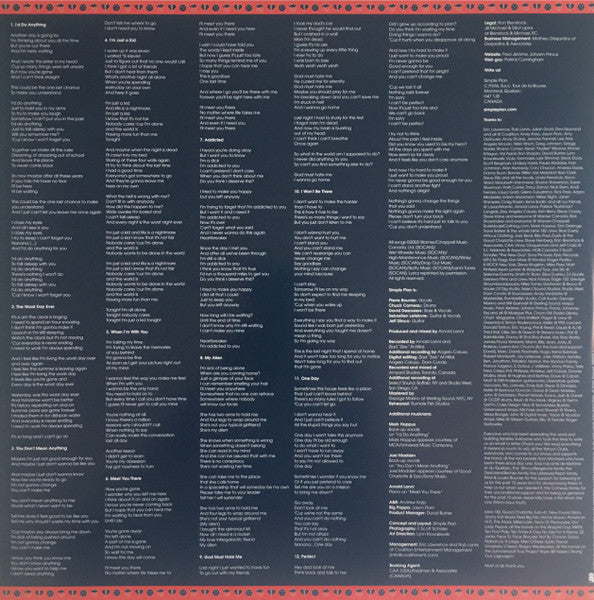 Simple Plan - No Pads, No Helmets...Just Balls (RED VINYL) |-Music History