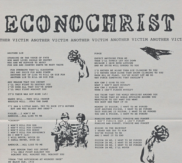 Econochrist - Another Victim (7" VINYL) | Near Mint (NM) Near Mint (NM)-Music History
