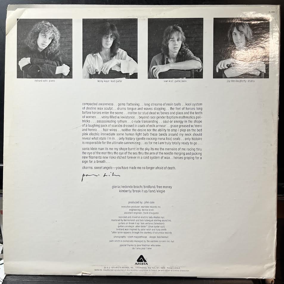 Patti Smith - HORSES (VINYL) | Near Mint (NM) Excellent (EX)-Music History