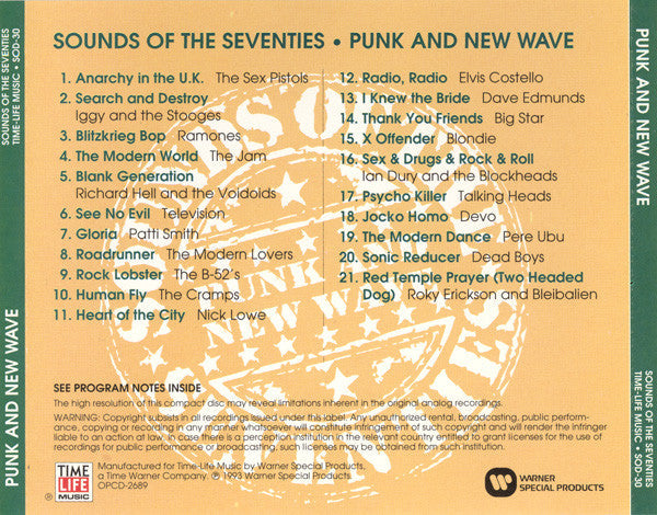 Sounds Of The Seventies - Punk And New Wave (CD) | Near Mint (NM) Near Mint (NM)-Music History