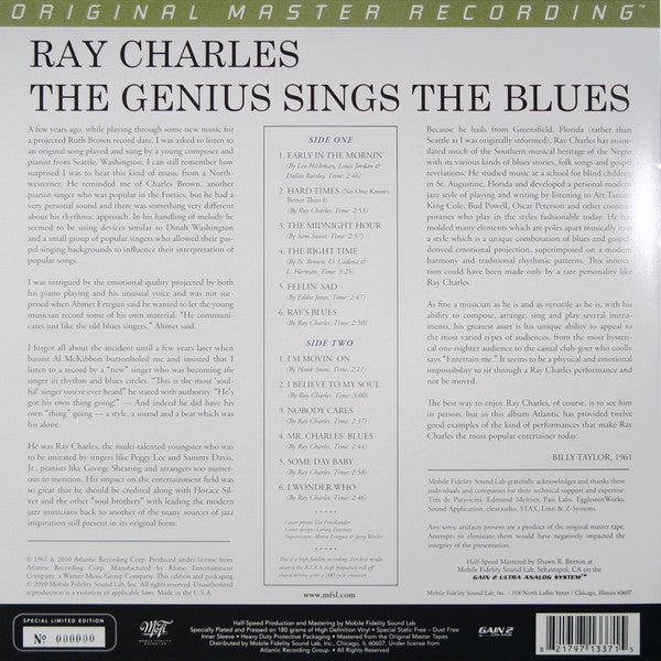 Ray Charles - The Genius Sings The Blues | Mint (M) Mint (M)-Music History