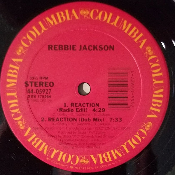 Rebbie Jackson - Reaction | Near Mint (NM) Near Mint (NM)-Music History