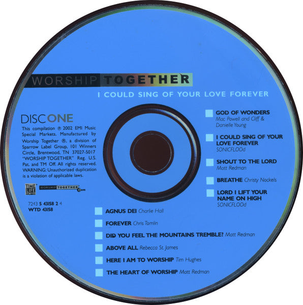 Various - The Best Of Modern Worship - Worship Together: I Could Sing Of Your Love Forever (2xCD) | Near Mint- (NM-) Excellent+ (EX+)Music History