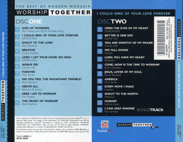 Various - The Best Of Modern Worship - Worship Together: I Could Sing Of Your Love Forever (2xCD) | Near Mint- (NM-) Excellent+ (EX+)Music History