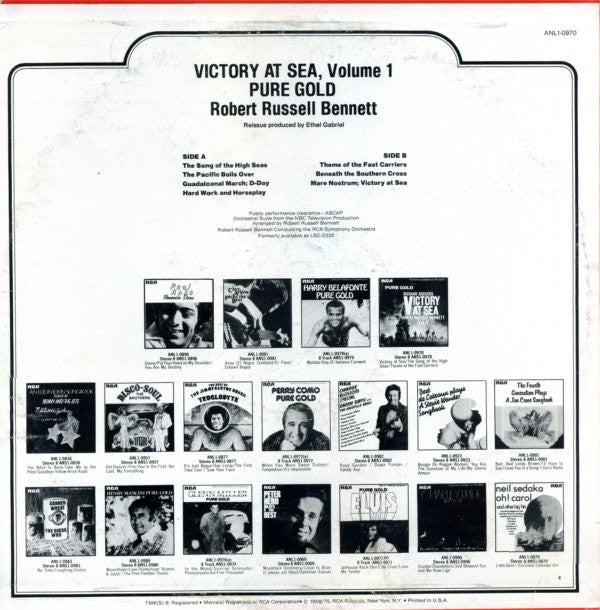 Richard Rodgers / Robert Russell Bennett / RCA Vic - Victory At Sea Volume I | Near Mint (NM) Very Good Plus (VG+)-Music History