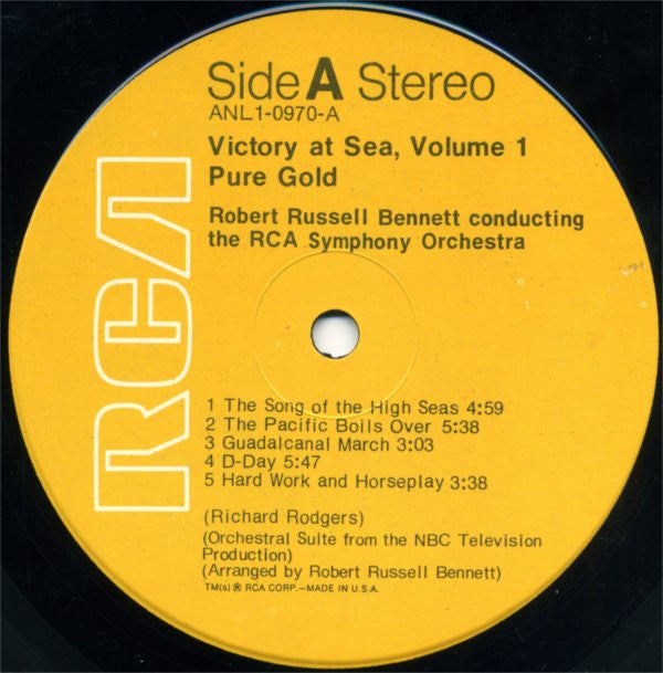 Richard Rodgers / Robert Russell Bennett / RCA Vic - Victory At Sea Volume I | Near Mint (NM) Very Good Plus (VG+)-Music History