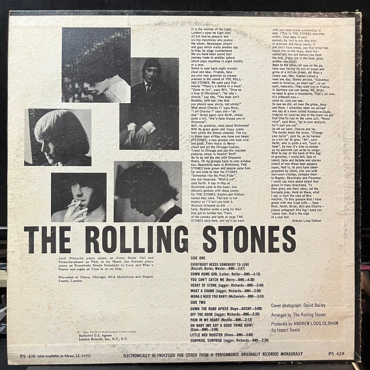 The Rolling Stones - The Rolling Stones, Now! (VINYL LP LONDON PS 420 1969) | Near Mint- (NM-) Very Good Plus (VG+)-Music History