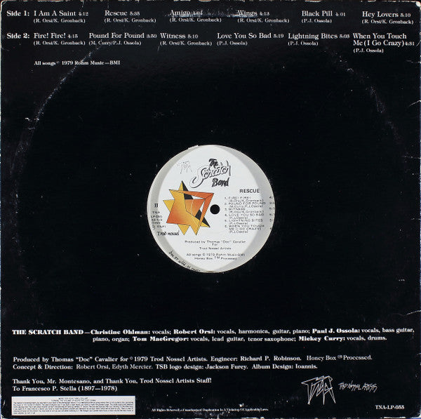 The Scratch Band - Rescue (VINYL LP TNA TNA-LP-055 1979) | USED Near Mint (NM or M-) Excellent+ (EX+)-Music History