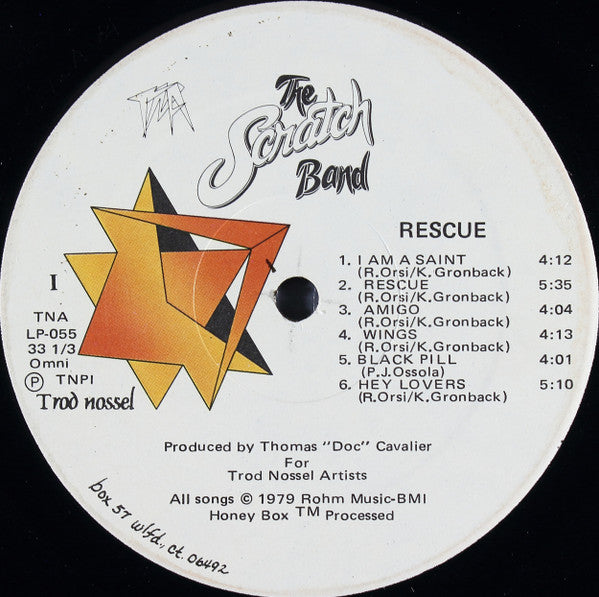 The Scratch Band - Rescue (VINYL LP TNA TNA-LP-055 1979) | USED Near Mint (NM or M-) Excellent+ (EX+)-Music History
