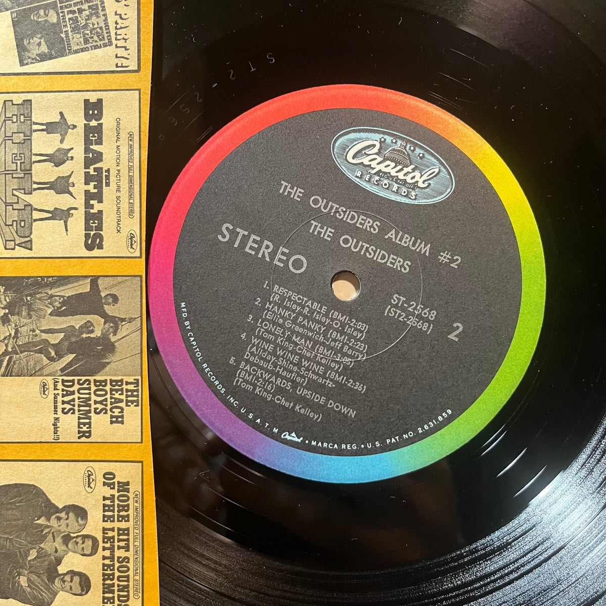 The Outsiders - The Outsiders Album #2 (VINYL LP CAPITOL ST-2568 1966) | Near Mint (NM or M-) Very Good Plus (VG+)-Music History