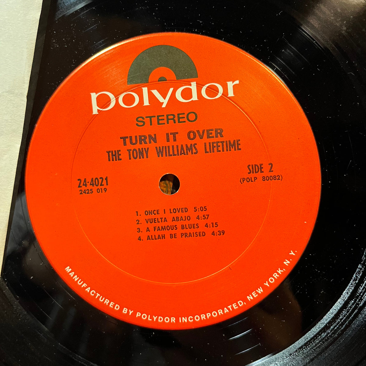 The Tony Williams Lifetime - (Turn It Over)(VINYL LP POLYDOR 24-4021 1970) | Near Mint (NM or M-) Very Good (VG)-Music History