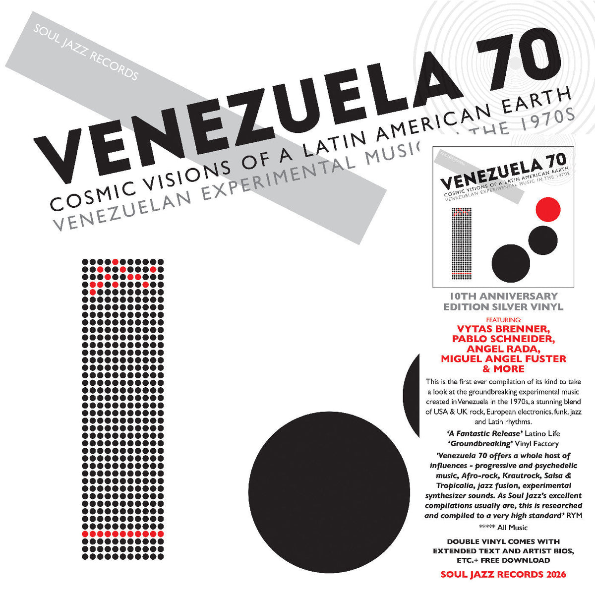 Soul Jazz Records presents - (PRESALE 8/7/26) VENEZUELA Cosmic Visions of ... [Latam] Earth (SILVER 2xVINYL) |-Music History