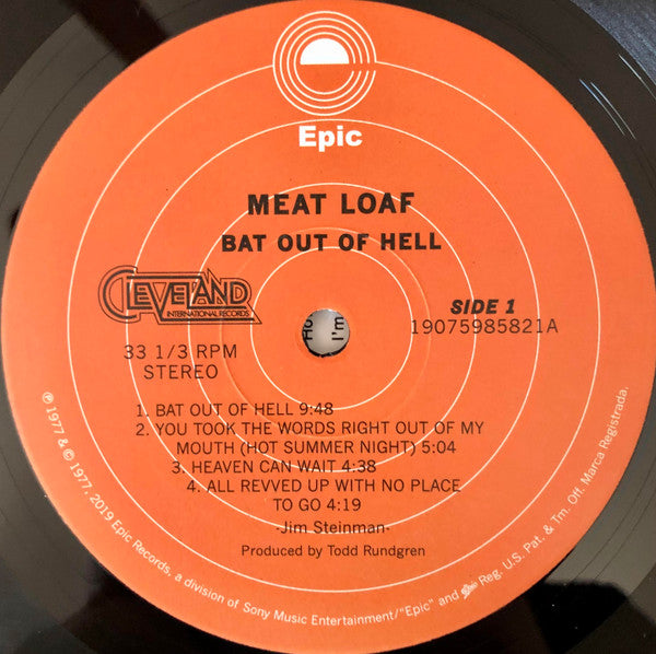 Meat Loaf - Bat Out Of Hell (VINYL) | Mint (M) Near Mint (NM)-Music History