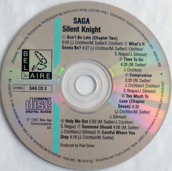 Saga (3) - Silent Knight (CD) | Near Mint (NM) Excellent+ (EX+)-Music History