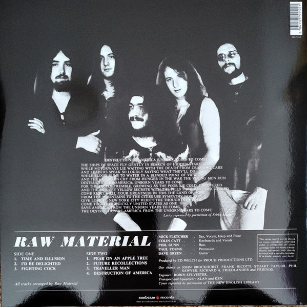 Raw Material (2) - Raw Material (VINYL) | Mint (M) Mint (M)-Music History