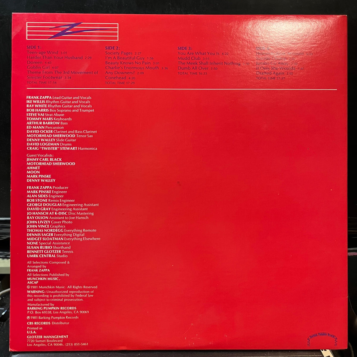Frank Zappa - You Are What You Is (VINYL 2xLP BARKING PUMPKIN PW2 37537 1981) | Near Mint (NM or M-) Near Mint (NM)-Music History
