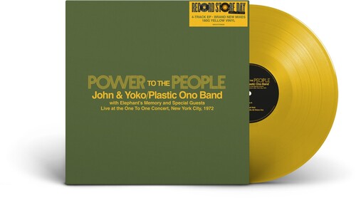 JOHN & YOKO / PLASTIC ONO BAND / ELEPHANT'S MEMORY - Power To The People: Live at the One To One Concert, New York City 1972 (2025 RSD Exclusive, Extended Play, 180 Gram Vinyl, Colored Vinyl, Yellow) | Mint (M) Mint (M)-Music History