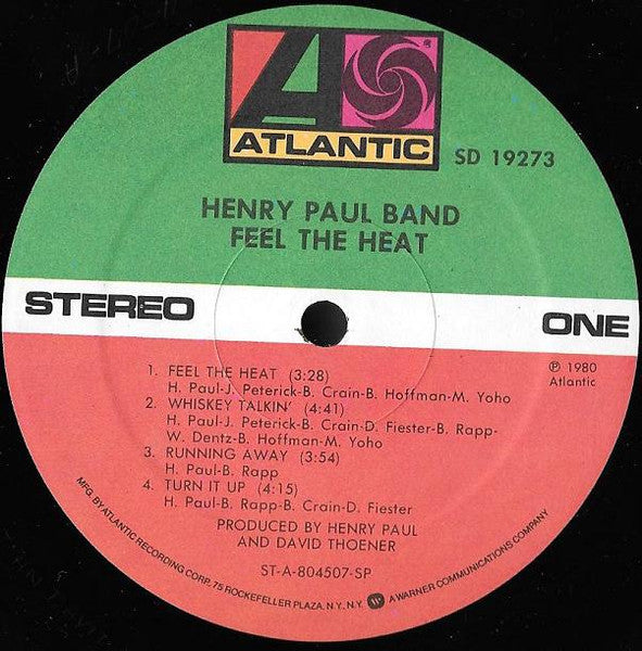 Henry Paul Band - Feel The Heat (VINYL) | Mint (M) Near Mint (NM)-Music History