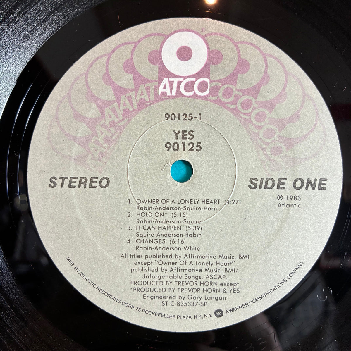 Yes - 90125 (VINYL) | Excellent+ (EX+) Excellent (EX)-Music History