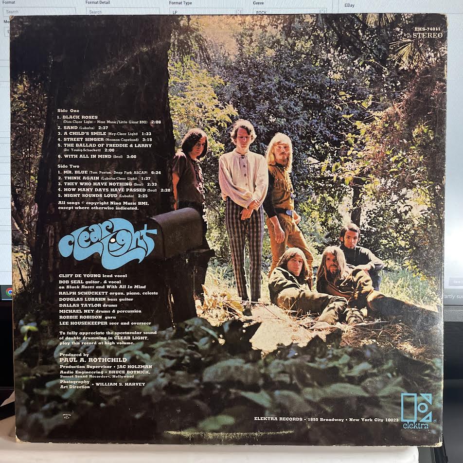 Clear Light (2) - Clear Light (VINYL) | Excellent+ (EX+) Excellent (EX)-Music History