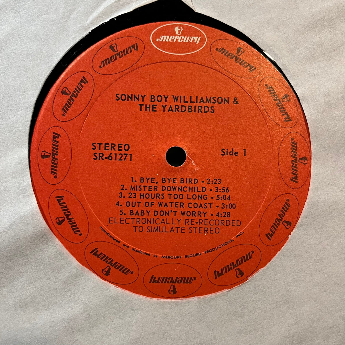 Eric Clapton and The Yardbirds With Sonny Boy Will - Eric Clapton And The Yardbirds Live With Sonny Boy Williamson (VINYL LP MERCURY SR-61271 1970) | Excellent (EX) Very Good (VG)-Music History