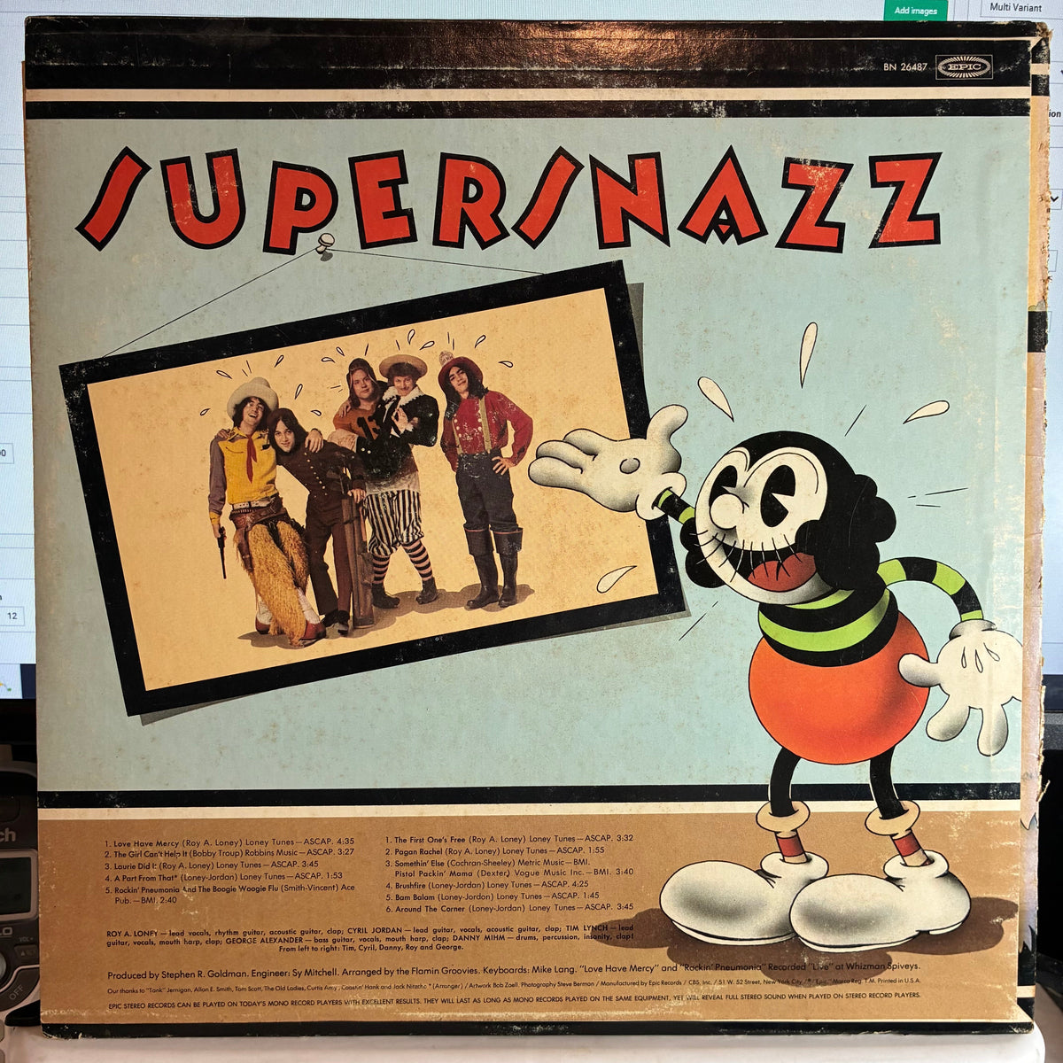 The Flamin' Groovies - Supersnazz (VINYL) | Excellent (EX) Very Good Plus (VG+)-Music History