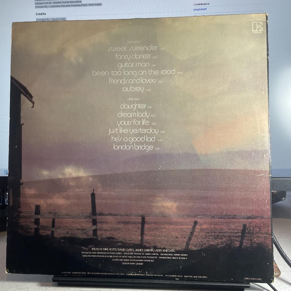 Bread - The Best Of Bread/Volume Two (VINYL) | Excellent (EX) Excellent (EX)-Music History