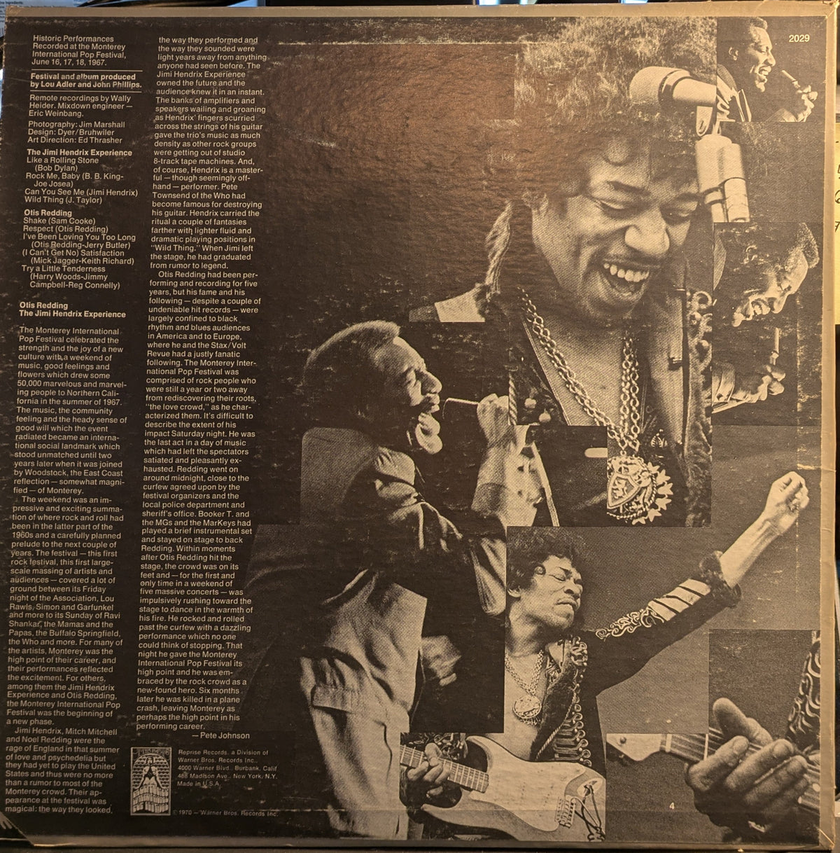 Otis Redding - Historic Performances Recorded At The Monterey International Pop Festival (VINYL) | Near Mint (NM) Very Good Plus (VG+)-Music History
