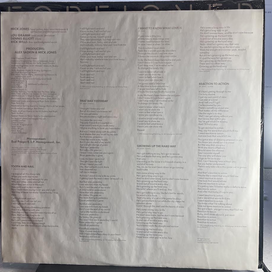 Foreigner - Agent Provocateur (VINYL) | Near Mint (NM) Near Mint (NM)-Music History