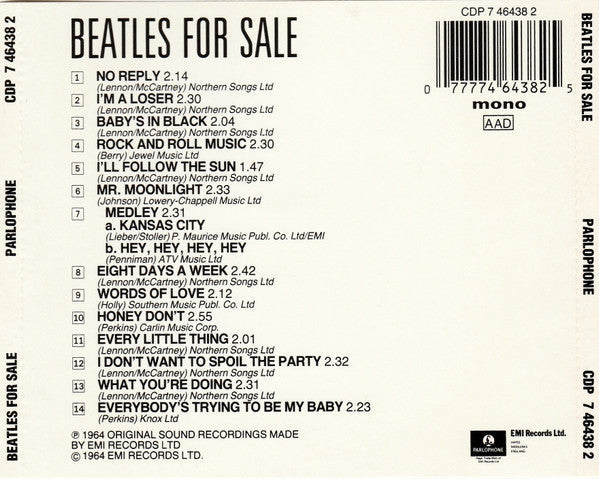 The Beatles - Beatles For Sale *CD-GERMANY* | Near Mint (NM) Near Mint (NM)-Music History