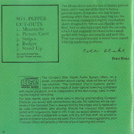 The Beatles - Sgt. Pepper's Lonely Hearts Club Band (CD) | Near Mint (NM) Near Mint (NM)-Music History