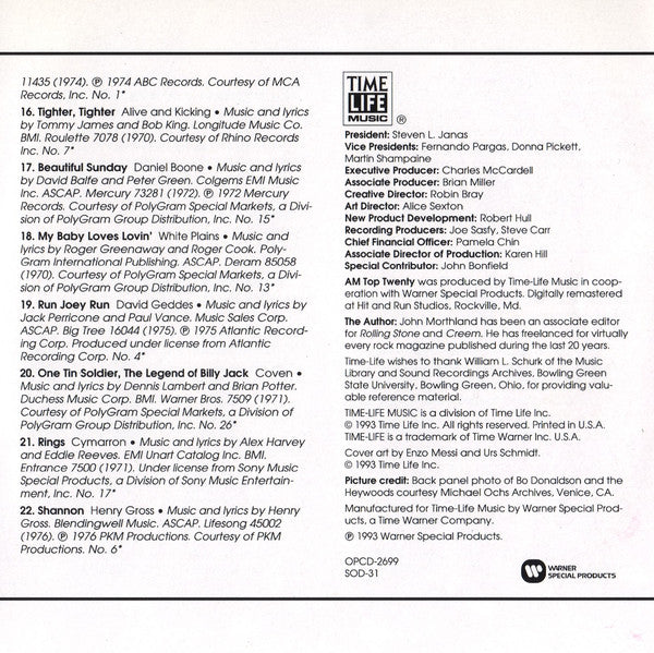 Various - Sounds Of The Seventies - AM Top Twenty (CD) | Near Mint (NM) Near Mint (NM)-Music History