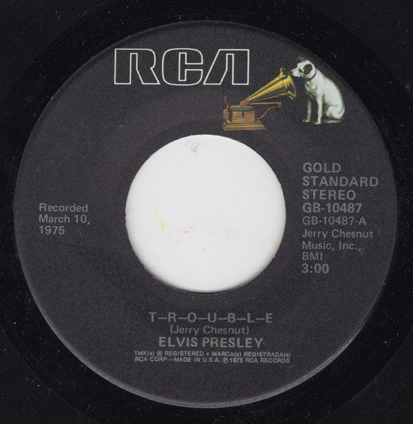 Elvis Presley - T-R-O-U-B-L-E / Mr. Songman | Near Mint (NM) Near Mint (NM)-Music History