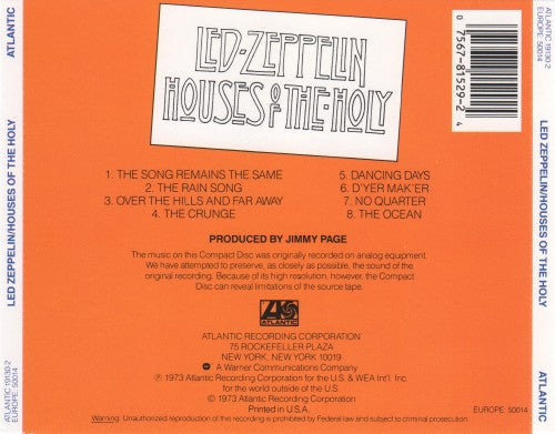 Led Zeppelin - Houses Of The Holy (CD) | Near Mint (NM or M-)-Music History