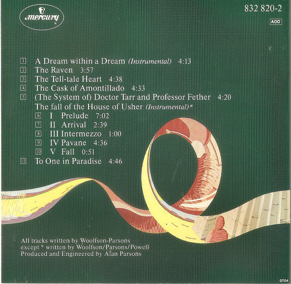 The Alan Parsons Project - Tales Of Mystery And Imagination (CD) | Near Mint (NM) Near Mint (NM)-Music History