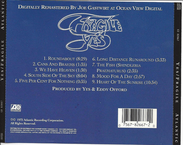 Yes - Fragile (CD CANADA) | Near Mint (NM) Near Mint (NM)-Music History