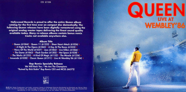 Queen - Live At Wembley '86 (2xCD) | Near Mint (NM) Excellent+ (EX+)-Music History