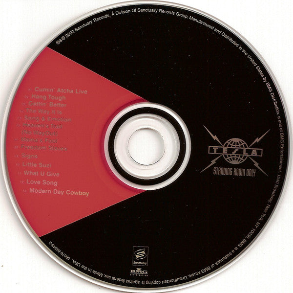 Tesla - Standing Room Only (CD) | Near Mint (NM or M-) Near Mint (NM)-Music History