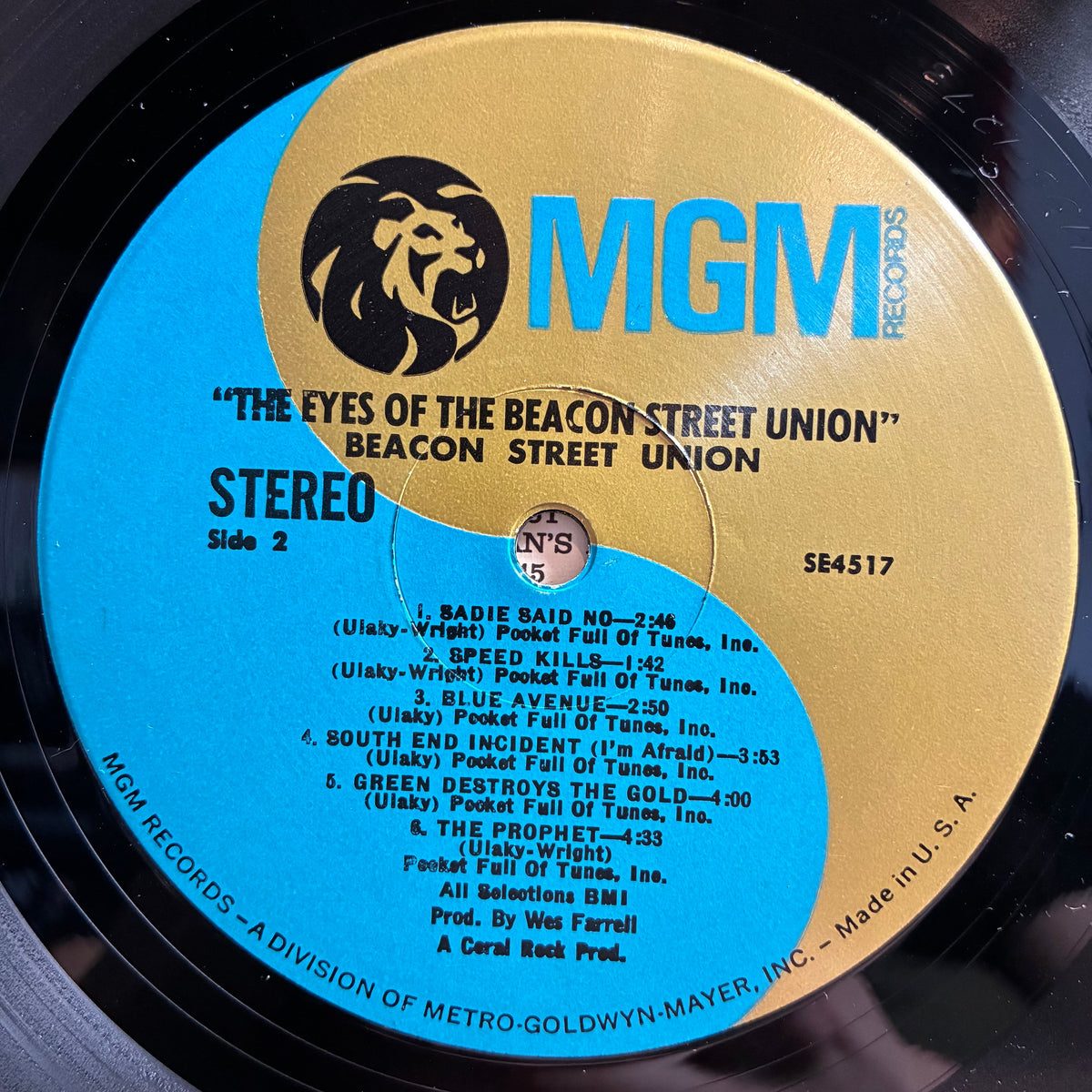 Beacon Street Union - The Eyes Of The Beacon Street Union (VINYL) | Near Mint (NM or M-) Excellent (EX)-Music History