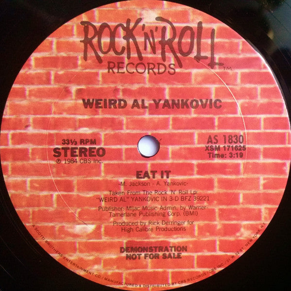 "Weird Al" Yankovic - Eat It (VINYL) | Near Mint (NM or M-) Generic-Music History