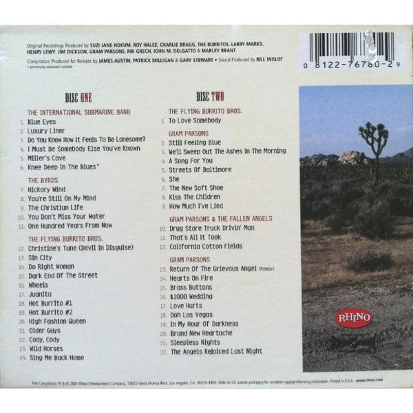 Gram Parsons - Sacred Hearts & Fallen Angels: The Gram Parsons Anthology (2x CD BOX) | Near Mint (NM) Near Mint (NM)-Music History